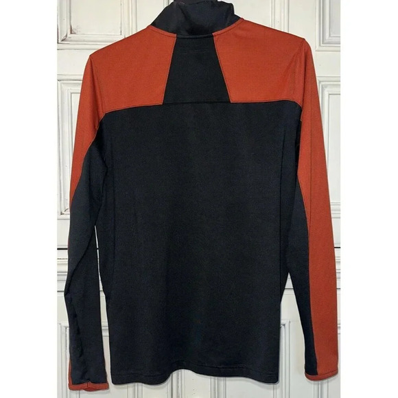 Under Armour Men’s Large 1/4 Zip Pull Over Lightweight Black Burnt Orange - Picture 4 of 8